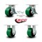 Service Caster 6'' Heavy Duty Green Poly on Metal Caster Set 2 Swivel Lock/Brake 2 Rigid, 4PK CRAN-KP92S630-PUR-GB-SLB-BSL-2-R-2 - alternate 3